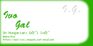 ivo gal business card